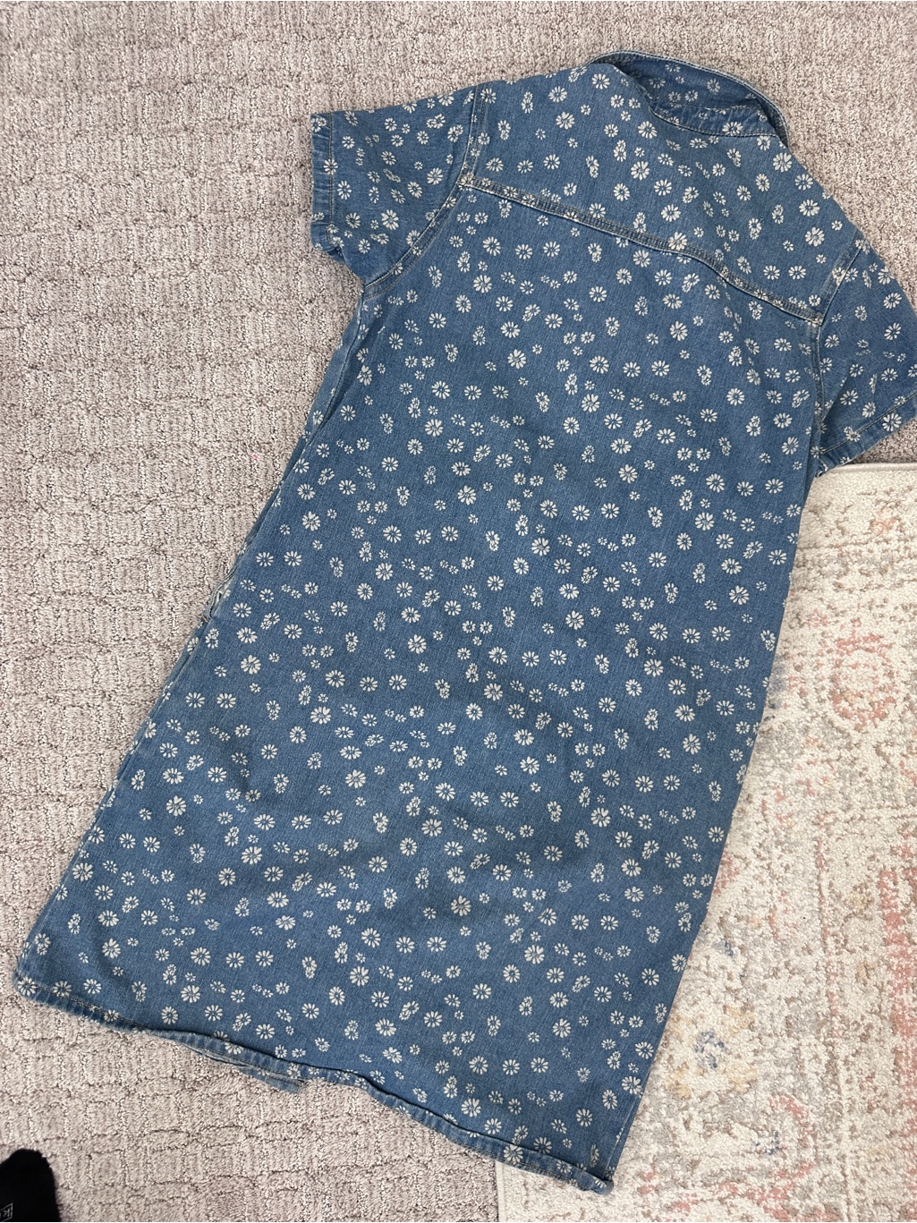 Pink Desert Blue Floral Denim Shirt Dress — image 2 of 7